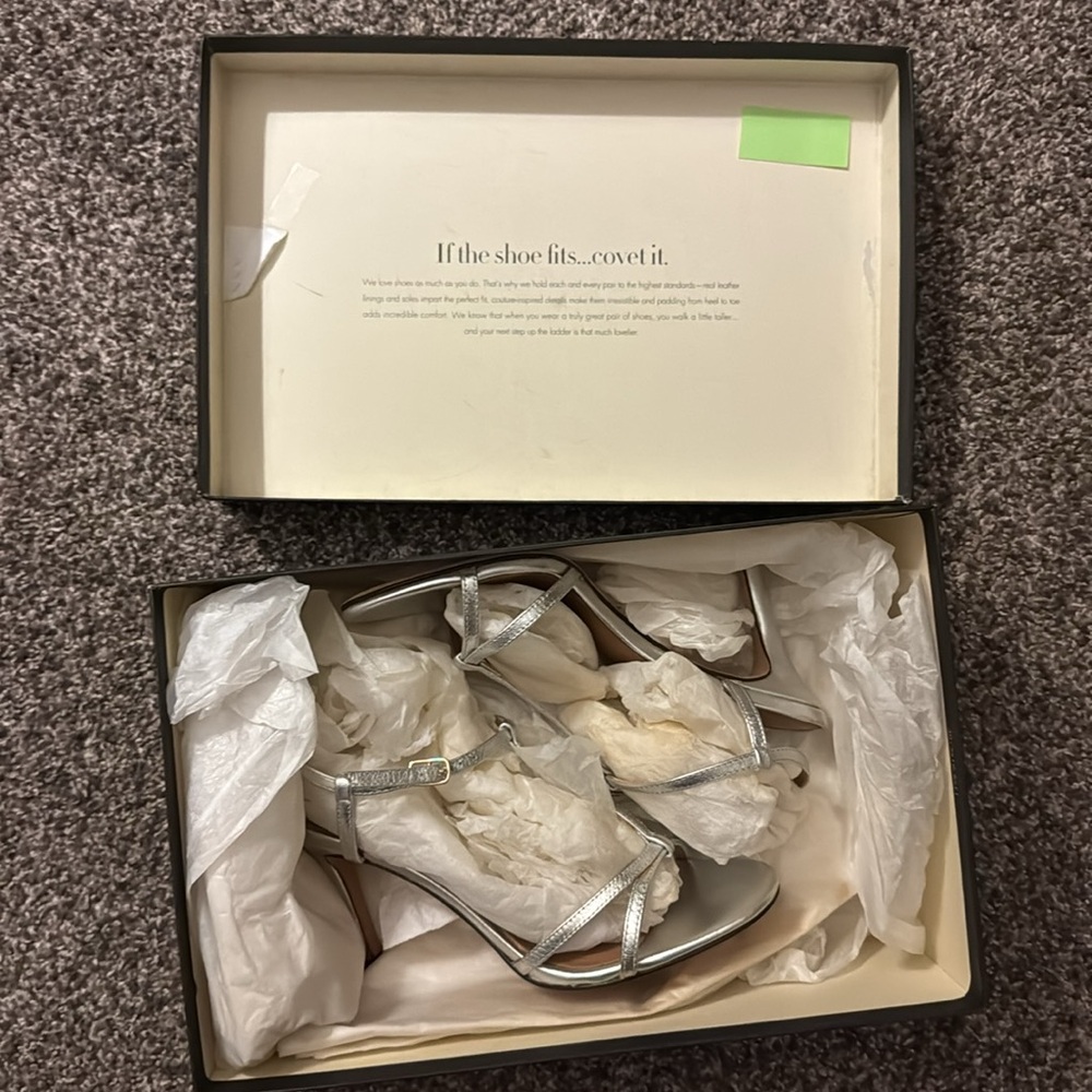 Ann Taylor Practically New Silver High Heels - image 3